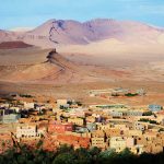 Morocco City Tinghir in the Atlas Mountains