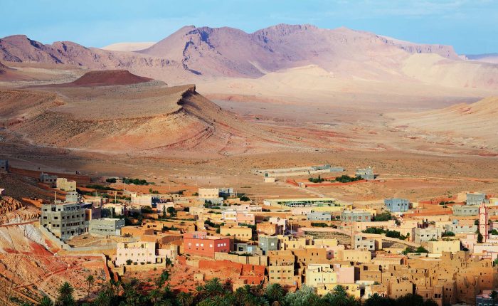 Morocco City Tinghir in the Atlas Mountains