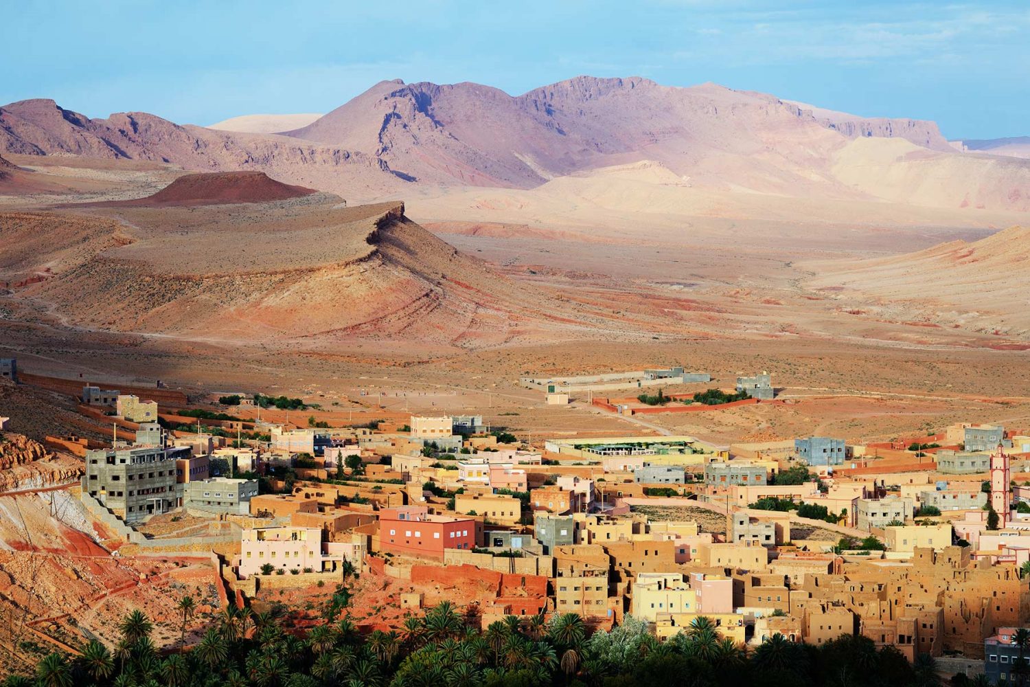 Morocco City Tinghir in the Atlas Mountains