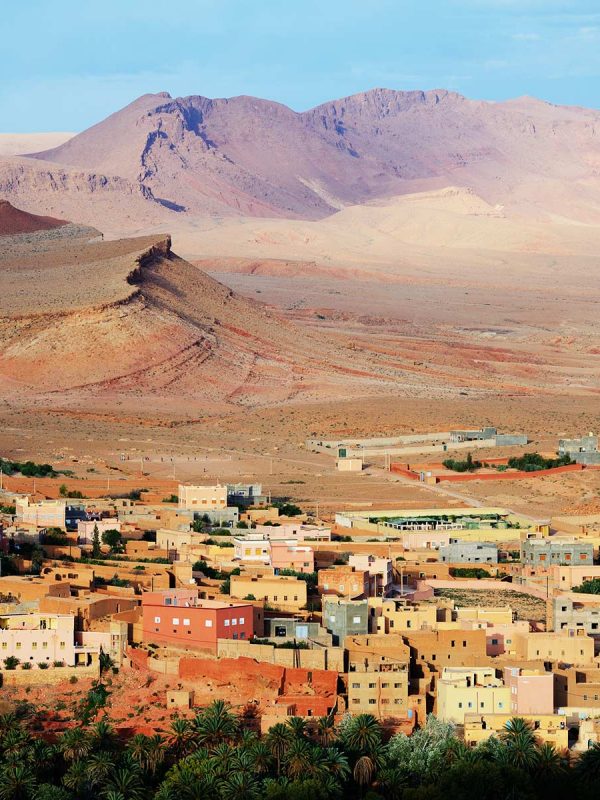 Morocco City Tinghir in the Atlas Mountains