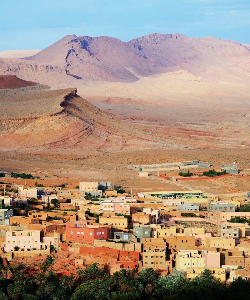 Morocco City Tinghir in the Atlas Mountains